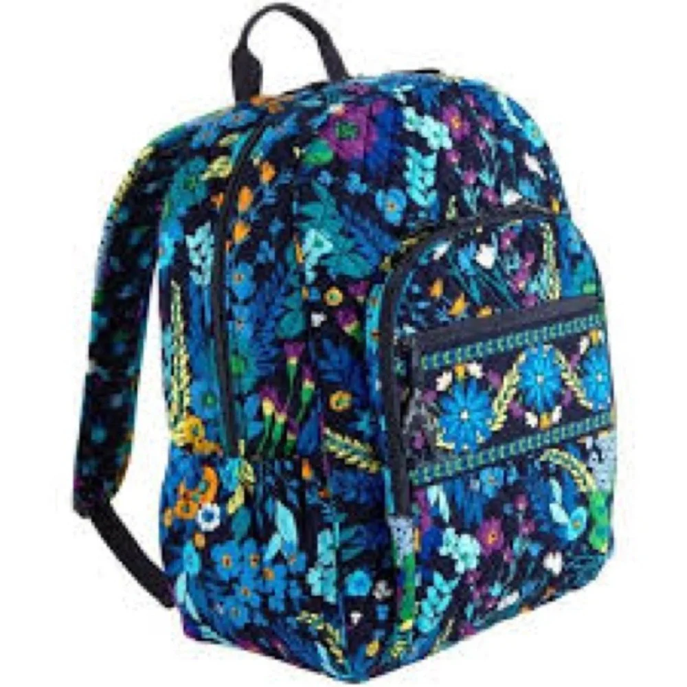 VERA BRADLEY Midnight Blues Campus Backpack | EUC - Picture 1 of 10